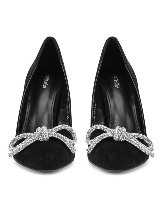 DeeZee DeeZee Pantofi cu toc subțire HT92831-140 Negru
