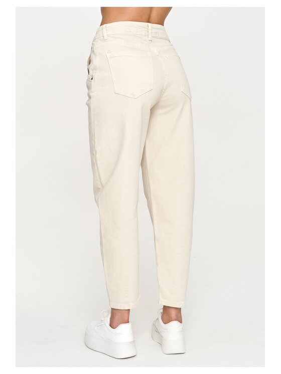 Makadamia Makadamia Jeansy C31 Beżowy Baggy Fit