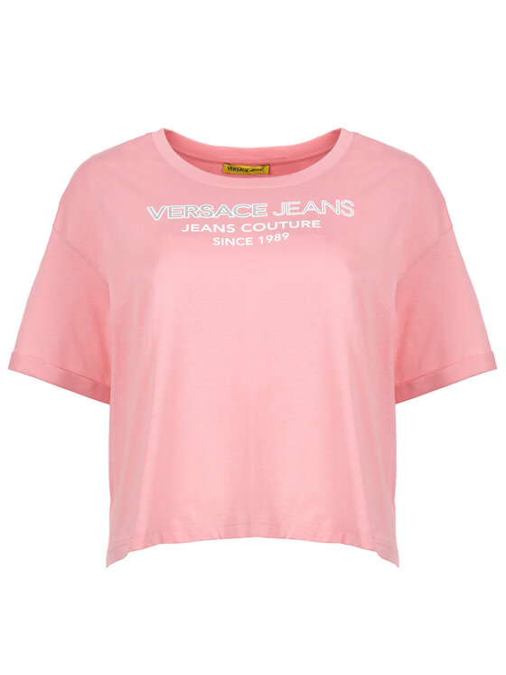 Versace Jeans Versace Jeans Тишърт B2HTB7T6 Розов Regular Fit
