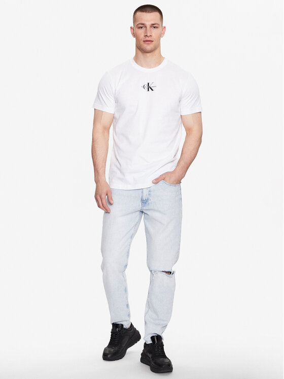 Calvin Klein Jeans Calvin Klein Jeans Majica J30J323483 Bela Regular Fit