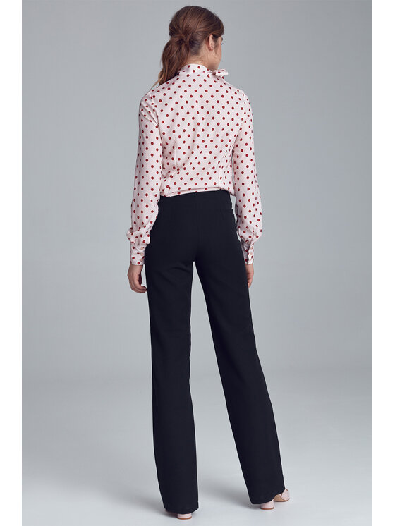 NIFE NIFE Společenské kalhoty SD90 Černá Authentic Straight Fit