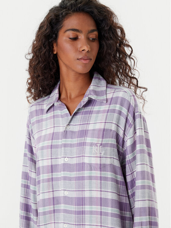 LAUREN RALPH LAUREN LAUREN RALPH LAUREN Nočna srajca ILN32448 Vijolična Relaxed Fit