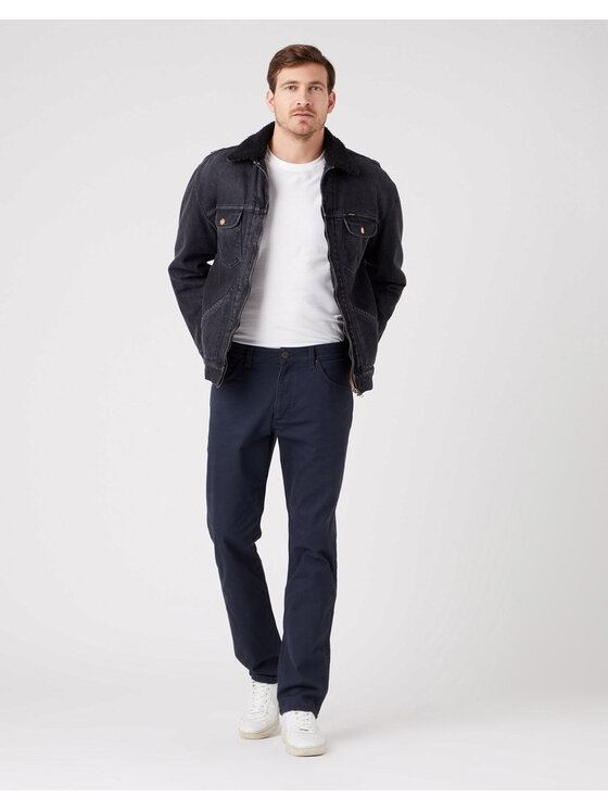 Wrangler Wrangler Spodnie materiałowe GREENSBORO Niebieski Straight Fit