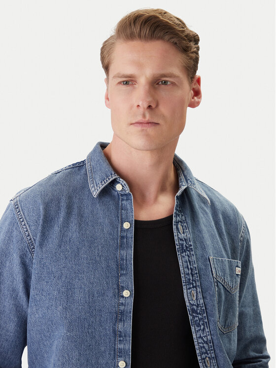 Calvin Klein Jeans Calvin Klein Jeans cămașă de blugi LV04RE708G Albastru Regular Fit