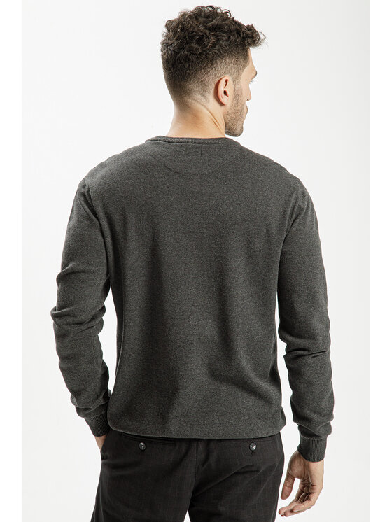 Cross Jeans Cross Jeans Sweter 34228-021 Szary Regular Fit