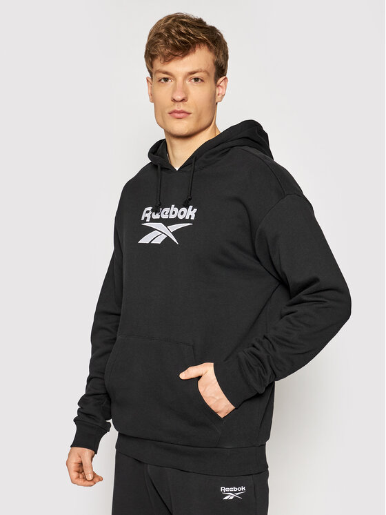 Reebok Суитшърт Classics Foundation Vector GU3879 Черен Oversize ...