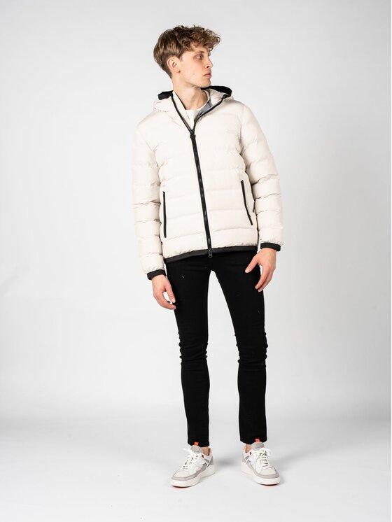 Geox Geox Giacca di transizione M2629CT2961 Écru Regular Fit