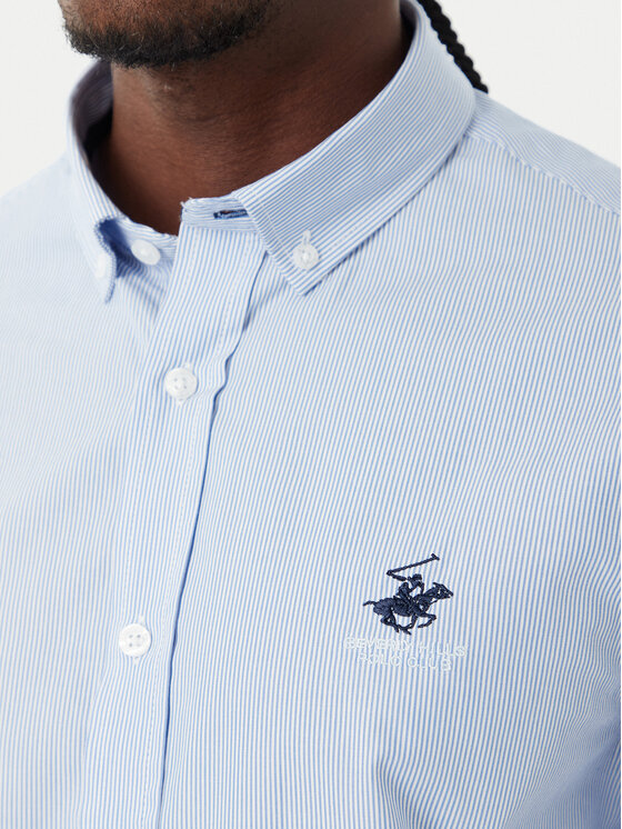 Beverly Hills Polo Club Beverly Hills Polo Club Košeľa P-SS26M-BRASS Modrá Regular Fit