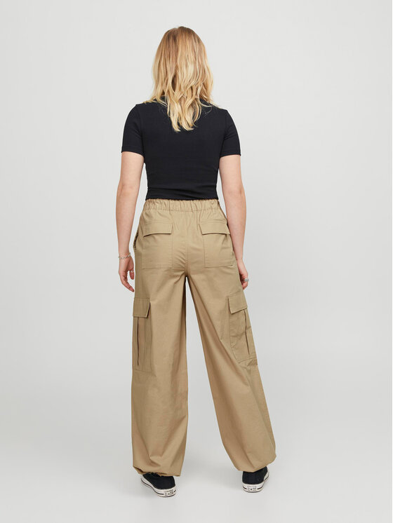 JJXX JJXX Spodnie materiałowe Yoko 12224655 Beżowy Cargo Fit