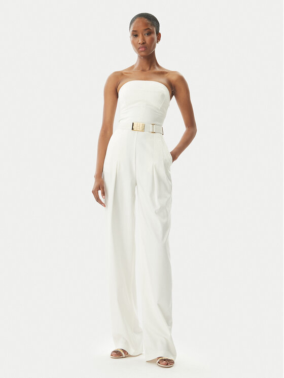 Elisabetta Franchi Elisabetta Franchi Kezeslábas TU05152E2 100 Ekru Regular Fit
