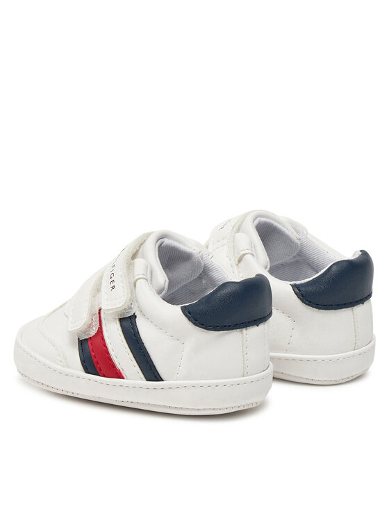 Tommy Hilfiger Tommy Hilfiger Sneakersy Stripe Low Cut Velcro T0B9-33831-1433 Biały