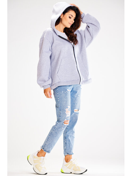 Awama Awama Mikina A610 Šedá Basic Fit