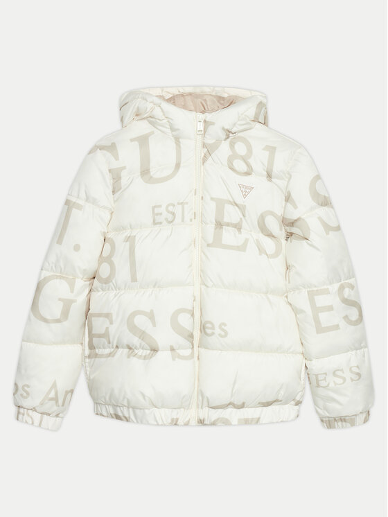 Guess Guess Μπουφάν πουπουλένιο H4BJ05 WCFM0 Λευκό Regular Fit
