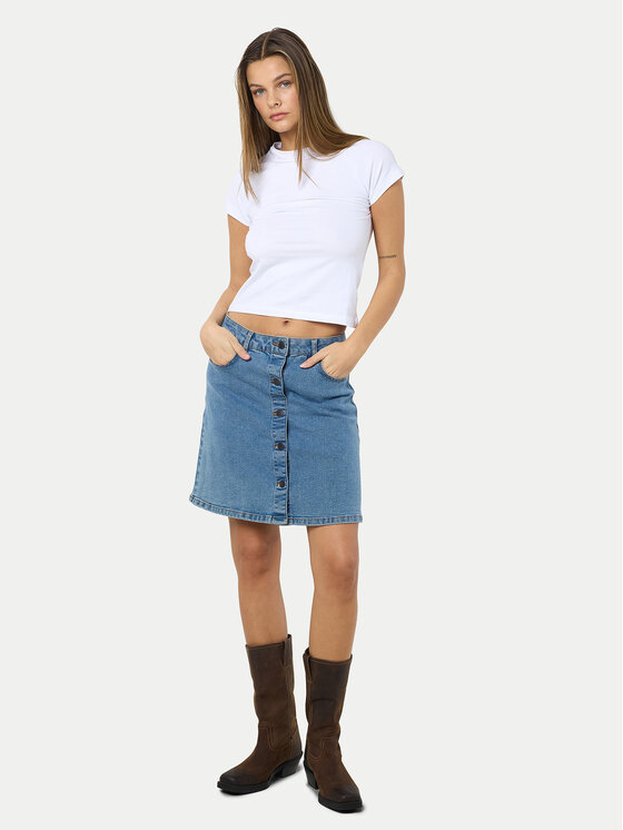 Noisy May Noisy May Spódnica jeansowa Ronnie 27032521 Niebieski Regular Fit