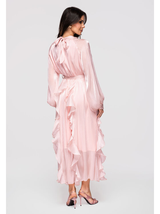 Ombre Ombre Sukienka wieczorowa LA-OM-DLR301 Różowy Relaxed Fit