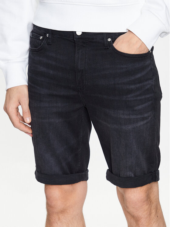 Calvin Klein Jeans Jeans kratke hlače J30J322789 Črna Slim Fit