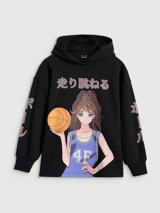 4F 4F Felpa 4FJRAW25TSWSF2293-20S Nero Oversize