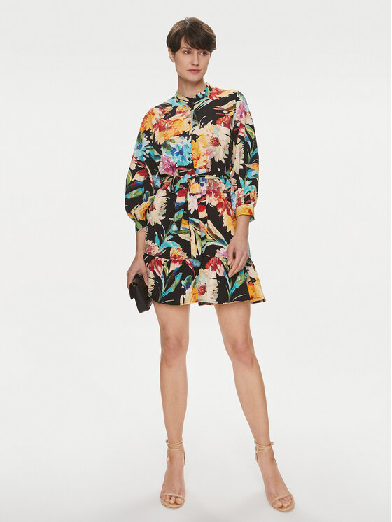 Vero Moda Vero Moda Haljina košulja Siw Cari 10300381 Crna Regular Fit