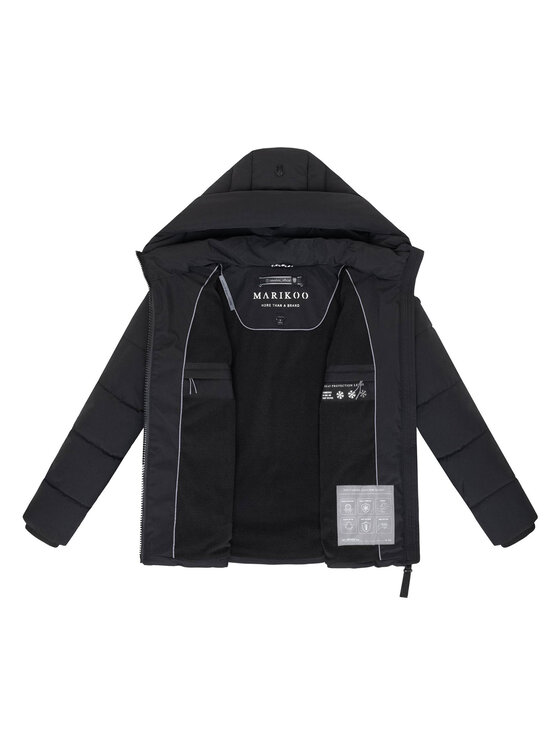 Marikoo Marikoo Kurtka zimowa Kuschelnasee Czarny Regular Fit