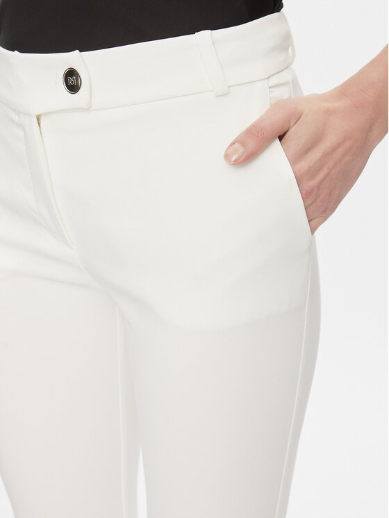 Rinascimento Rinascimento Hlače CFC0117747003 Bijela Regular Fit