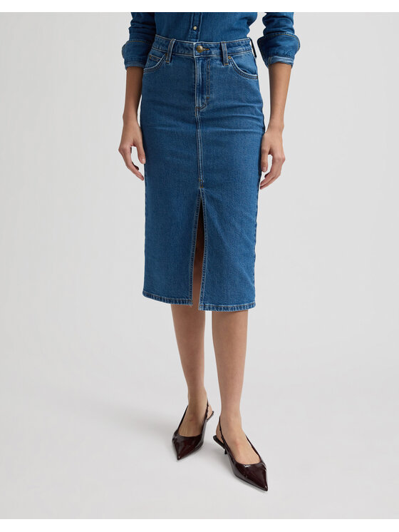 Lee Lee Koszula LONG SKIRT Niebieski Regular Fit