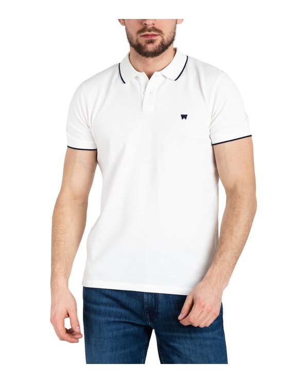 Wrangler Polo W7BHK4W02 Bianco Regular Fit, taglia : XXL
