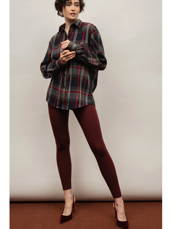 Nudyess Nudyess Leggings bawełniane Blake Bordeaux Fitted Fit