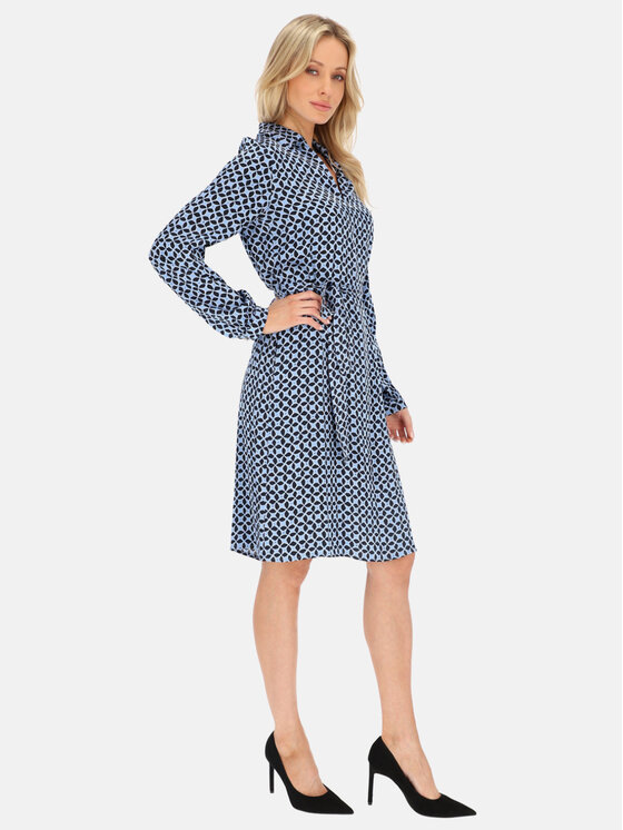 Gerry Weber Gerry Weber Sukienka koszulowa 580005-31502 Granatowy Relaxed Fit