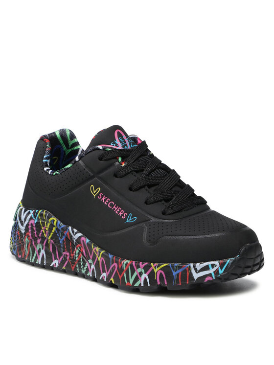 Skechers Skechers Sneakersy Uno Lite Lovely Luv 314976L/BKMT Černá