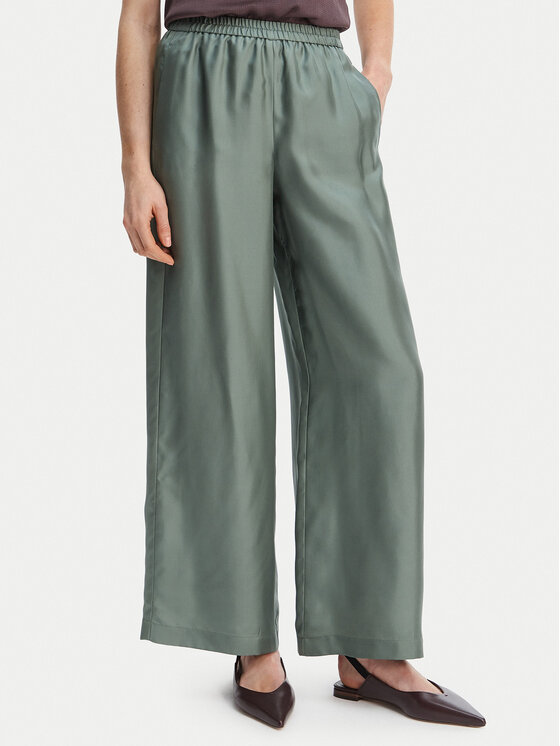 Marella Marella Riidest püksid Quiz 2613131105 Roheline Relaxed Fit