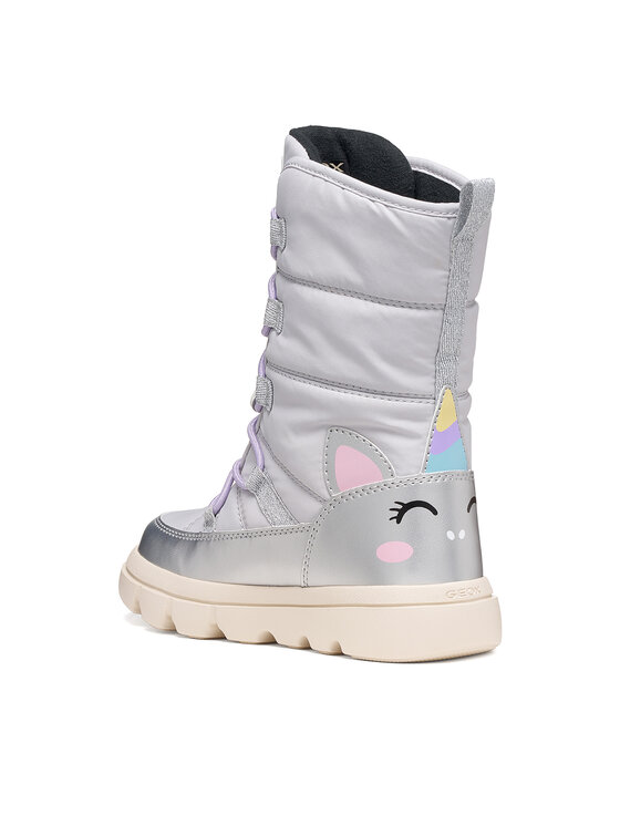 Geox Geox Škornji za sneg J Willaboom Girl B Abx J66HWA 0FUNF C1239 D Svetlo siva