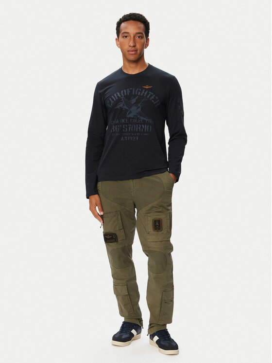 Aeronautica Militare Aeronautica Militare Longsleeve 262TS2584UJ00750 Blu scuro Regular Fit
