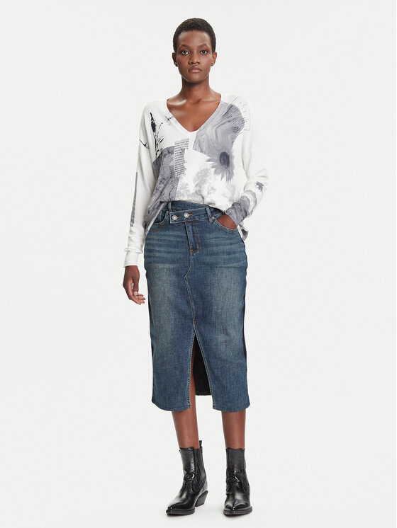 Desigual Desigual Džemper Gotemburgo 25WWJF15 Siva Regular Fit