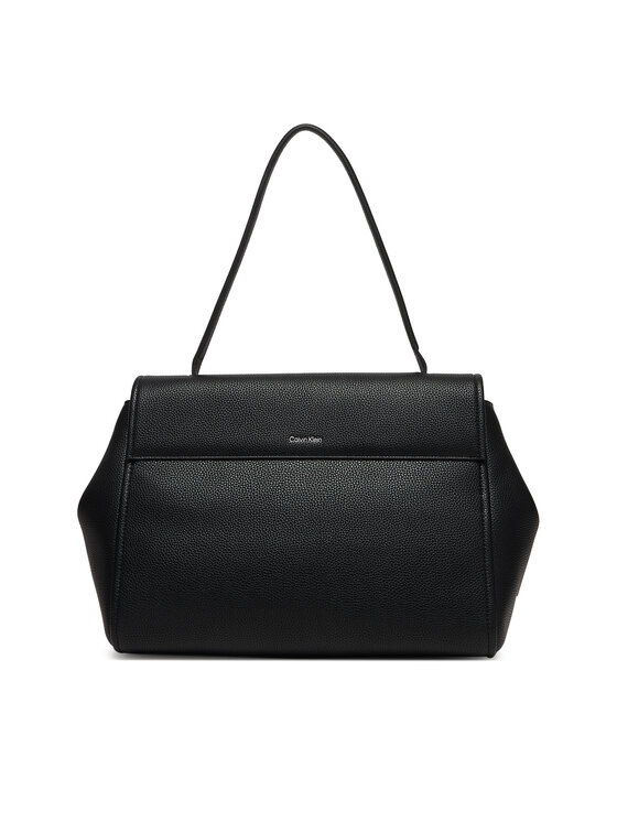 Calvin Klein Calvin Klein Handtasche Emblem Hw Pebble Satchel LV04F3494G Schwarz