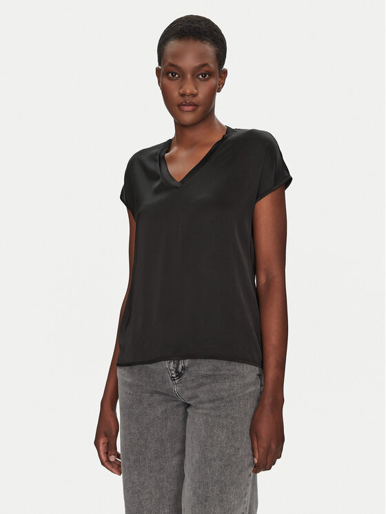 ViCOLO ViCOLO Majica TD0009 Crna Relaxed Fit