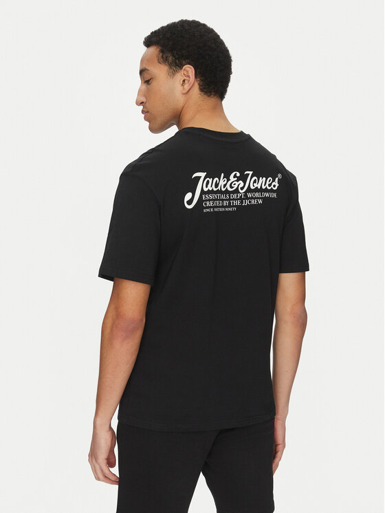Jack & Jones Jack & Jones Póló és rövidnadrág szett Beau 12277466 Fekete Relaxed Fit