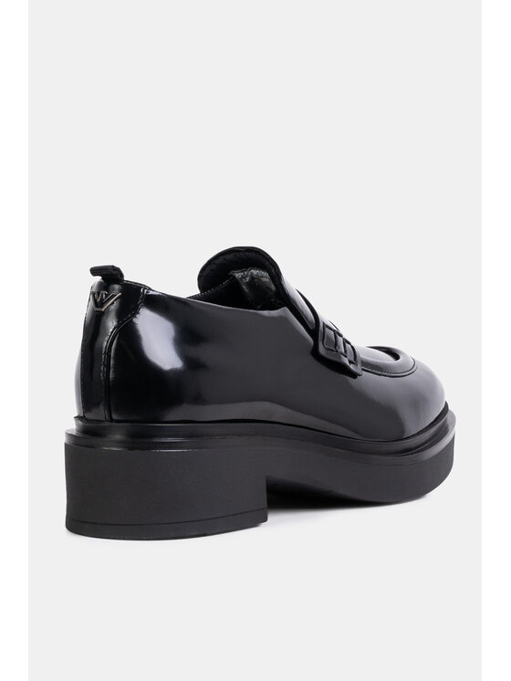 Emporio Armani Emporio Armani Mokasyny Mocassino Abrasivato Czarny