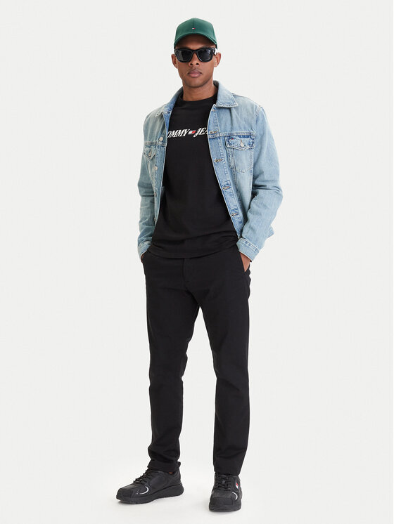Tommy Jeans Tommy Jeans Póló DM0DM22548 Fekete Regular Fit
