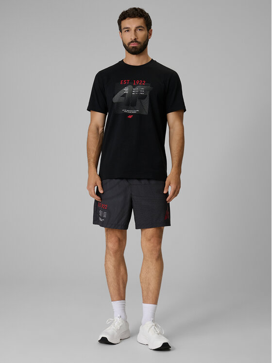 4F 4F T-Shirt AQUA FORCE Czarny Regular Fit