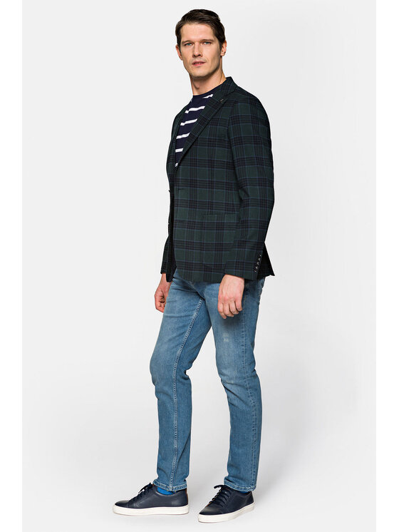 Lancerto Lancerto Marynarka Augusta 2 Zielony Slim Fit