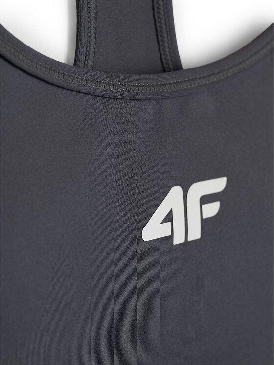 4F 4F Biustonosz sportowy BASIC+ Szary ciemny