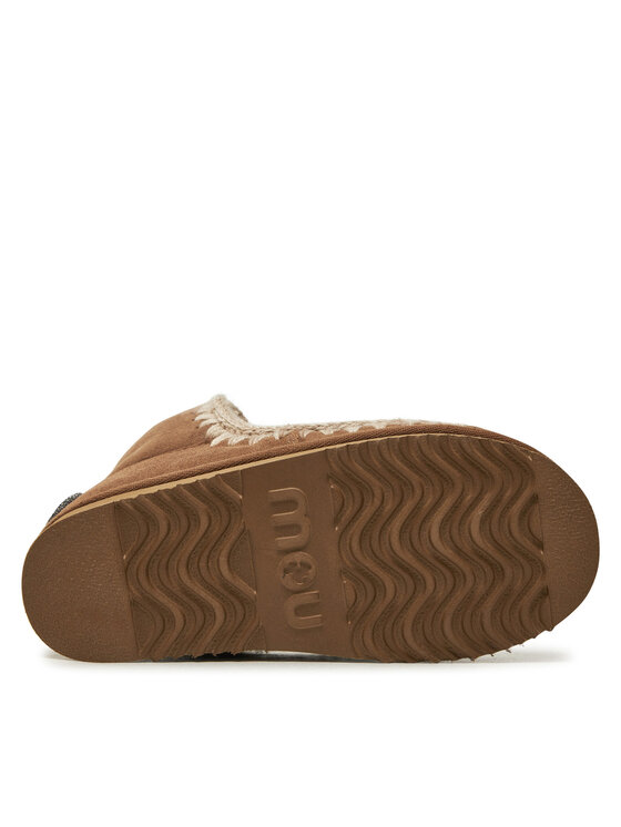 Mou Mou Śniegowce Eskimo 18 Glitter Logo FW101050A Brązowy