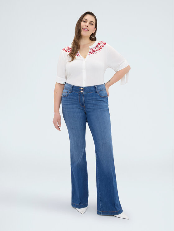 Fiorella Rubino Fiorella Rubino Camicia 5065T001475N0S1 Bianco A-Line Fit