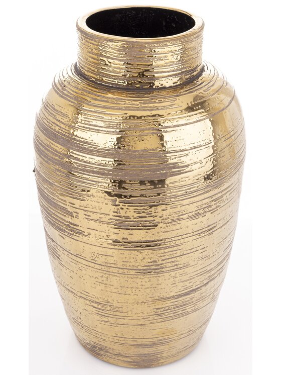 MIAhome MIAhome Wazon ceramiczny złoty, postarzany 38x22x22 cm JULIANO Złoty