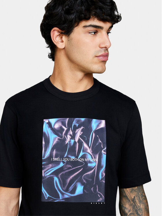 Sisley Sisley T-shirt 3I1XS103I Crna Regular Fit