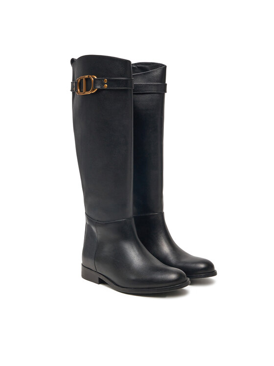 TWINSET TWINSET Μπότες Ιππασίας 242TCP092 Μαύρο