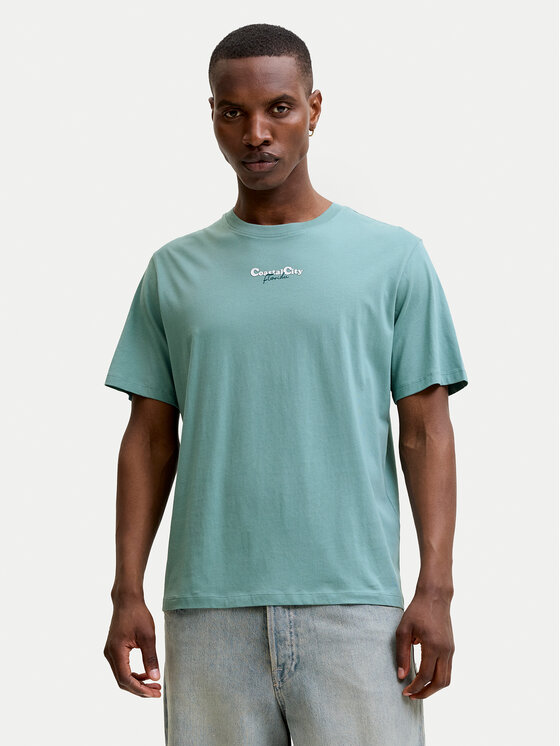 Jack & Jones Jack & Jones T-Shirt City Photoprint 12288353 Zielony Regular Fit