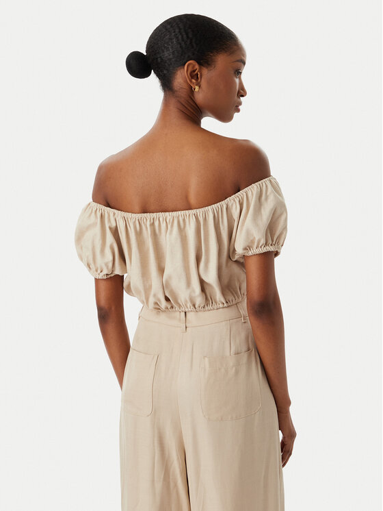 Guess Guess Blusa W6GHA1 W2447 Beige Regular Fit