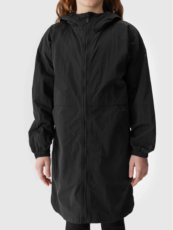 4F 4F Μπουφάν μεταβατικό 4FJWSS24TJACF129-21S Μαύρο Oversize