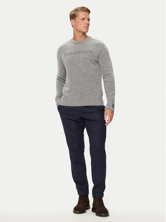 Paul&Shark Paul&Shark Sweter 14311047 Szary Regular Fit
